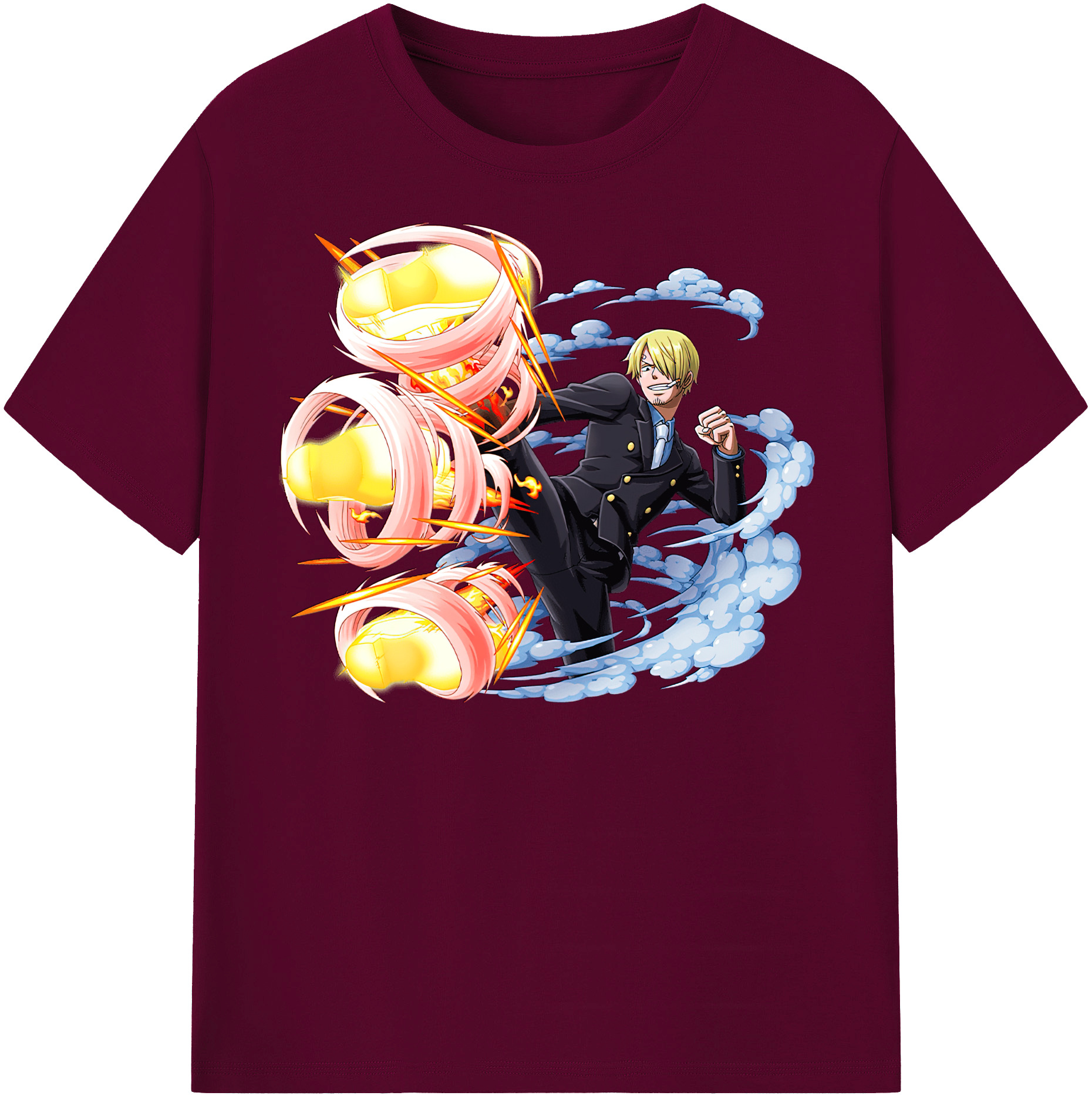 （画像用） ワンピース サンジ ONE PIECE Sanji レディースカジュアルプリントTシャツ（綿100％）